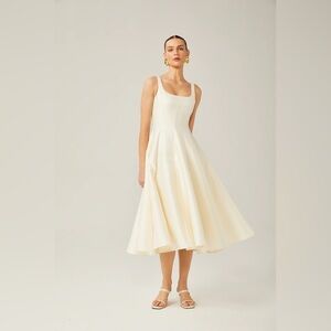 BRAND NEW with tags! Beautiful Satin Dress, White/Eggshell